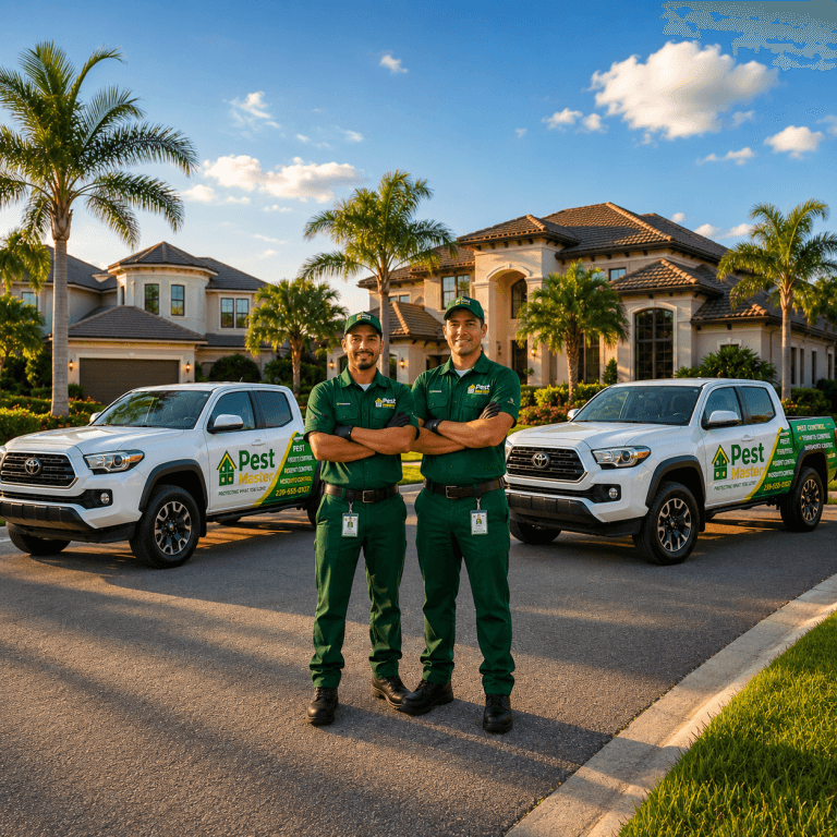 Pestmaster more than 10 years of pest management experience - Pestmaster Services of Orlando - Pestmaster Services of Orlando Técnicos de Pestmaster en atendiendo casas de Florida
