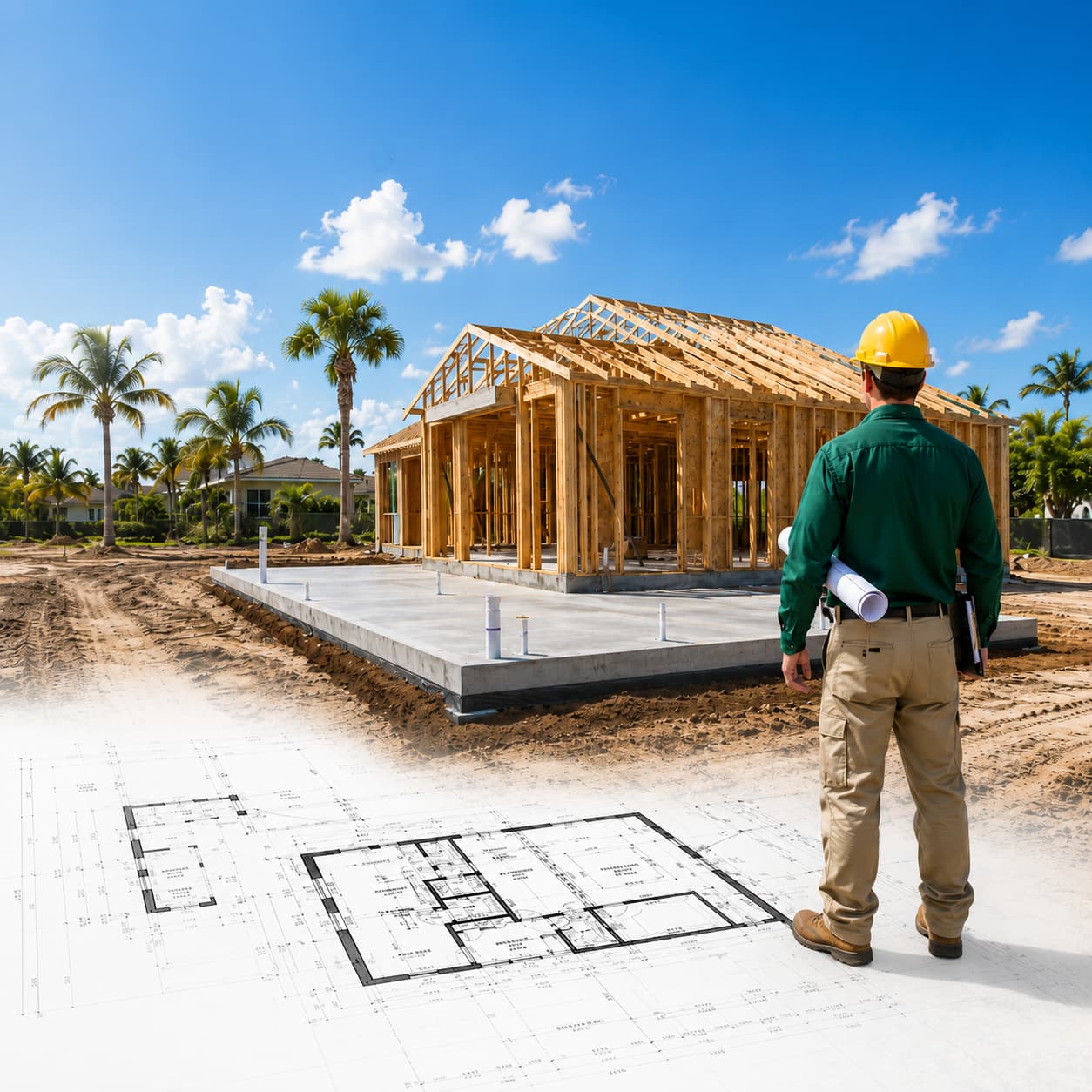 Técnico de Pestmaster encargado del tratamiento de termitas para preconstrucción