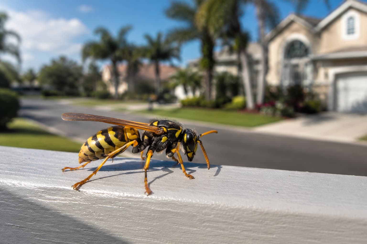 Chaqueta amarilla Yellowjacket común en Florida