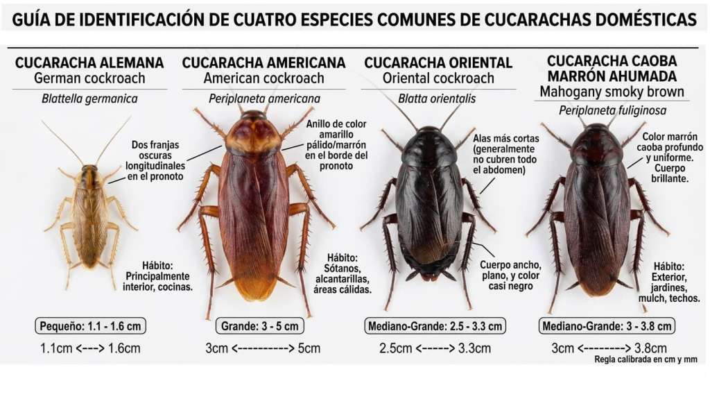 Guia-de-clasificacion-de-4-especies-comunes-en-florida 1 - Pestmaster Services of Orlando - Pestmaster Services of Orlando Guía visual para identificar cuatro especies comunes de cucarachas en Florida